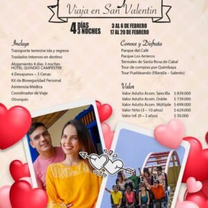 Eje Cafetero Viaja en San Valentin (Adultos)