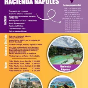 Guatapé Medellín Hacienda Nápoles (Adultos)